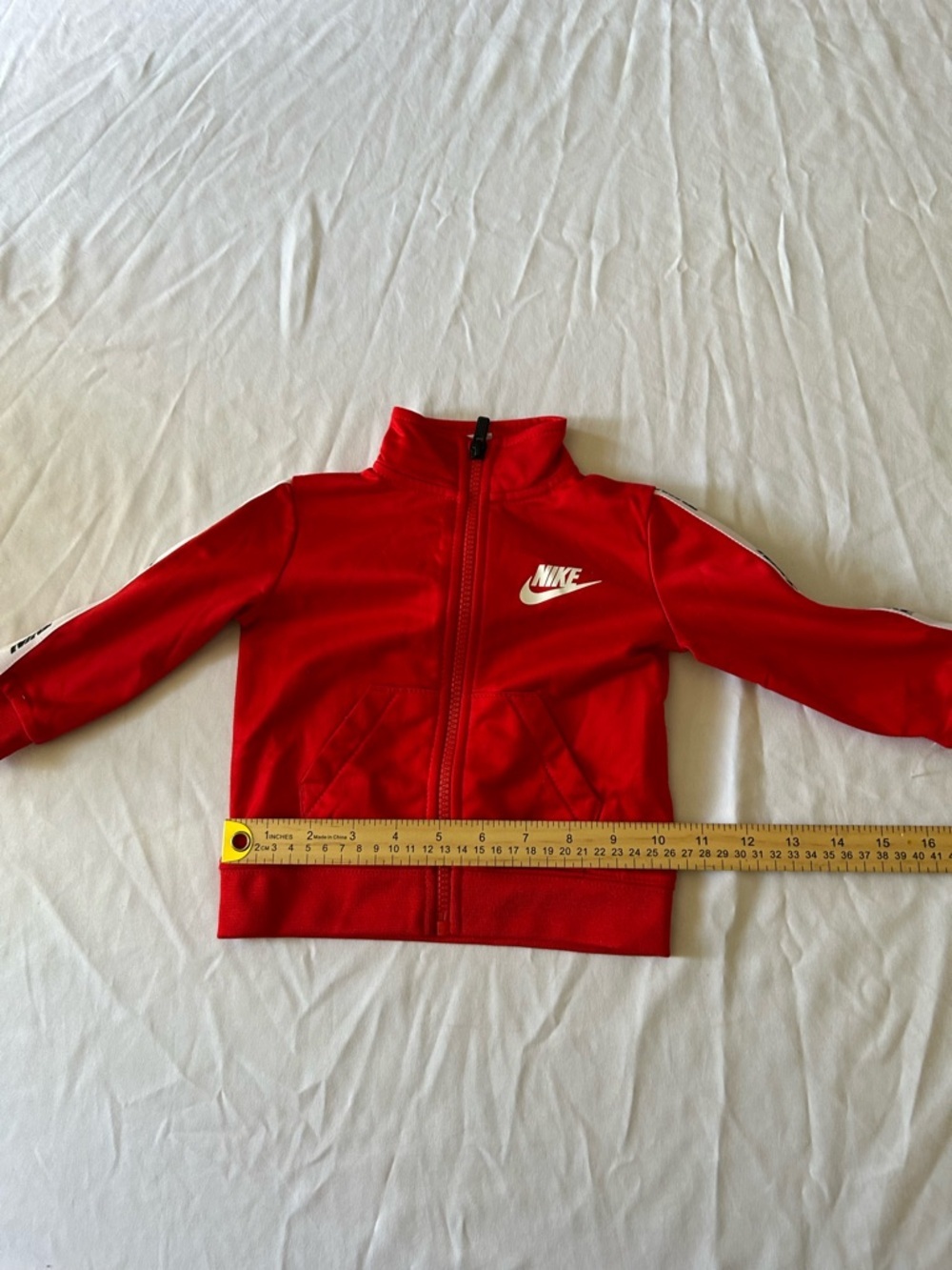 Nike Baby Track Jacket Red Zip Up Logo Athletic 12M Toddler